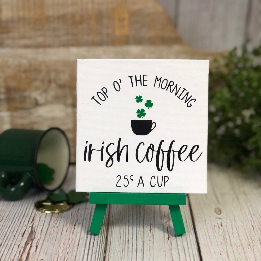 Irish Coffee Mini Easel Sign